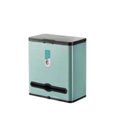 China Durable ABS PP Car Household Storage Bin Household Hanging Hanging Trash Bin With Lid For Cabinets for sale