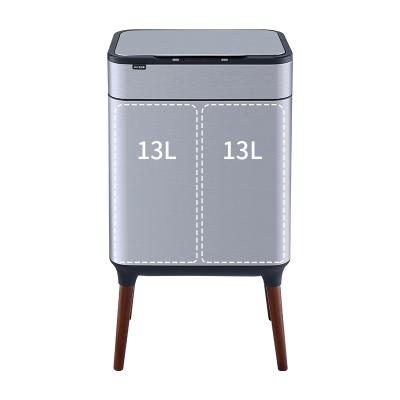 China 2022 Viable CanBest Qualitysmart High Quality Environmental Protection Stainless Steel Induction Garbage Classified Garbage Bin for sale