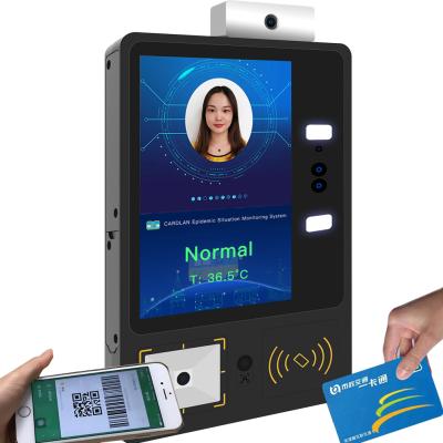 China Build Plastics Android 7.1 Smart Touch Screen Bus Validator With Face Recognition Camera And QR Scanner for sale