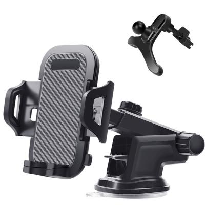 China Adjustable 2 in 1 Universal Car Air Vent Phone Holder Cradle Car Dash Mount Phone Holder for Mobile Phone for sale