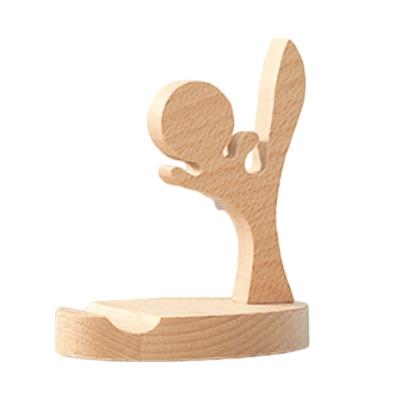 China Universal Desktop Stand Gifts Tablet PC Phone Holder, Small Crafts Wooden Man Cell Phone Holder and Tablet Desk Stand for sale