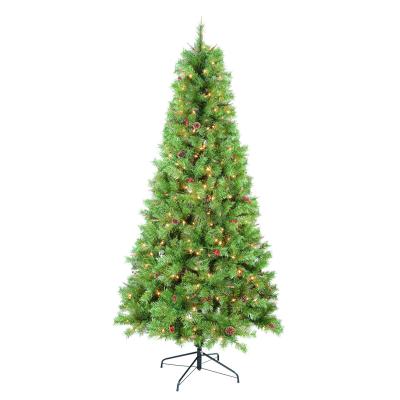 China Beautiful special design Christmas tree with 34 red berries and 34 pine cones for sale