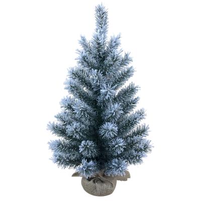 China Hot Sale 2021 Beautiful Table Decoration Flocking Mini Artificial Christmas Tree for sale