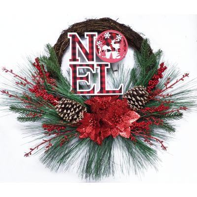 China Beautiful widely used large Christmas wreath, a variety of colors can be customized for sale