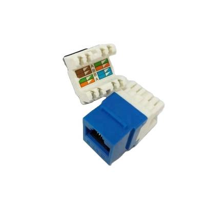 China BK-1005-C6 CAT6 structure cabling system trapezoidal jack toolless modular rj45 jack for sale