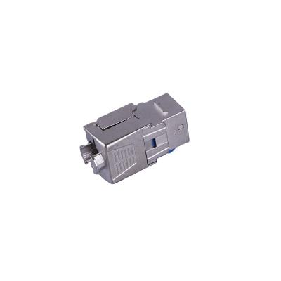 China Structure cabling system BK-1014S-C7 ftp cat8 180 degree toolless Trapezoidal Jack rj45 8p8c modular jack for sale