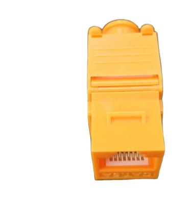 China BK-1014-C6A toolless structure cabling system jack cat6a utp trapezoidal orange 180 degree for sale