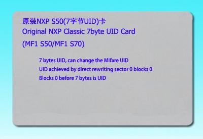 China Original Classic 7byte UID Card ( S50/ S70) for sale