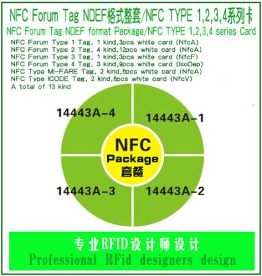 China NFC Forum Tag NDEF format Package, NFC Package, NFC TYPE 1,2,3,4 series Card for sale