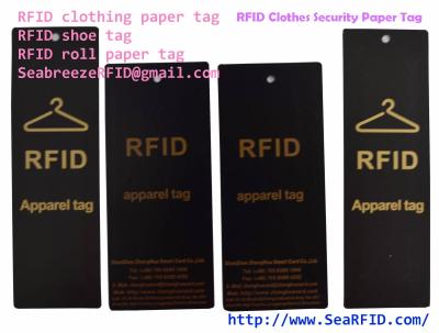 China RFID Clothes Paper Tag, RFID Garments Paper Tag, RFID Apparels Paper Tag, RFID Clothing Security Paper Tag for sale