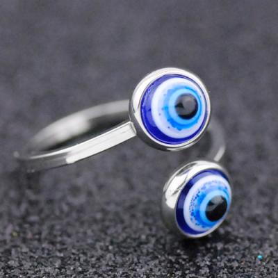 China Cute Unique New Design Charms Blue Eye Devil's Eye Stainless Steel Ring for sale