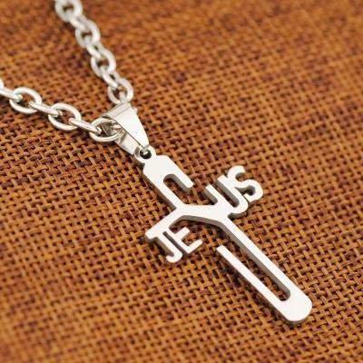 China Other Jesus Cross Stainless Steel Pendant Necklace For Men And Women for sale