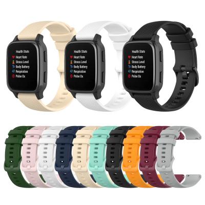 China 20mm Quick Release Rubber Strap For Garmin Venu Precursor 245 Sq Silicone Band vivomove3 watch band vivoactive strap 645 3 for sale