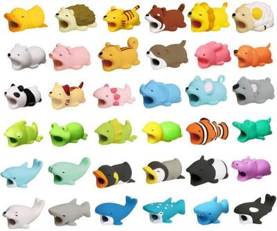 China Cute Protet USB Cable Cartoon Phone USB Cable Protector For iPhone Chompers Cord Animal for sale