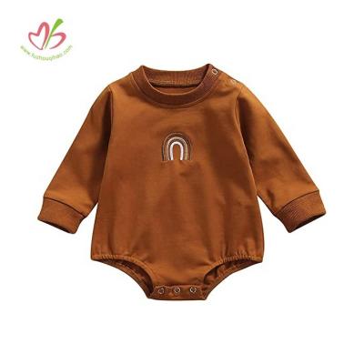 China Unisex Oversized Long Sleeve Baby Crewneck Sweatshirts Knit Romper Jumper Baby Long Sleeve Autumn Winter Cute Clothes for sale