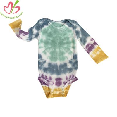 China Fashion Sleeveless Tie Dye Long Sleeve Baby Bodysuit for sale