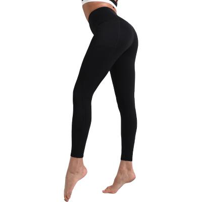 China High Quality Yoga Pants Women's Breathable Hip-hip Gaiters Stretch Side Pockets Fitness Long Pants Sports for sale