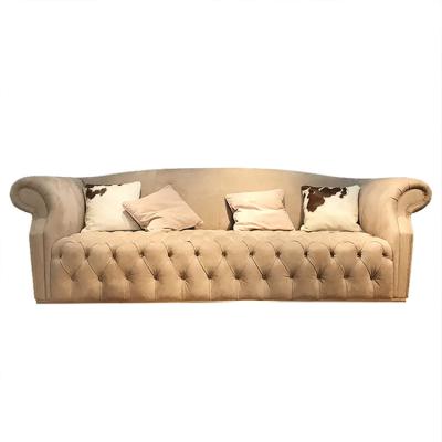 China Wholesale Custom Tufted Living Room Furniture Chesterfield Sofa Set Three Seater Sofa For Living Room for sale