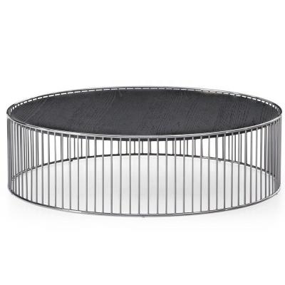 China Stainless Steel Convertible Modern Italian View Round Coffee Table Design Round Tea Table Living Room for sale