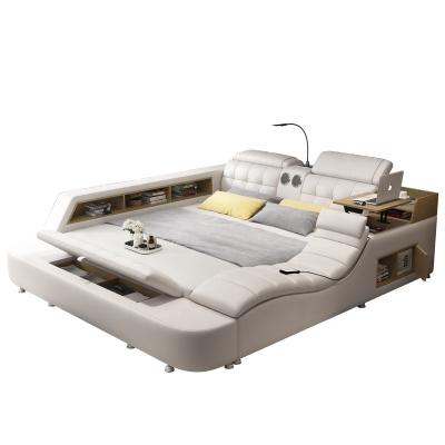 China (Size) 2021 latest modern design smart beds adjustable multifunctional storage massage bed for sale