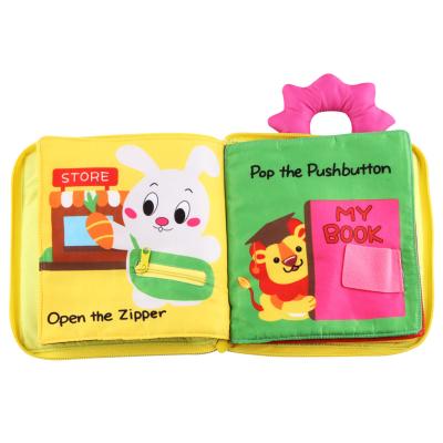 China Hot Selling Baby Early Childhood Education Cloth Baby Toy Cloth Book Development Developmental Tear Proof Pop Up Book Toy Cloth Book for sale