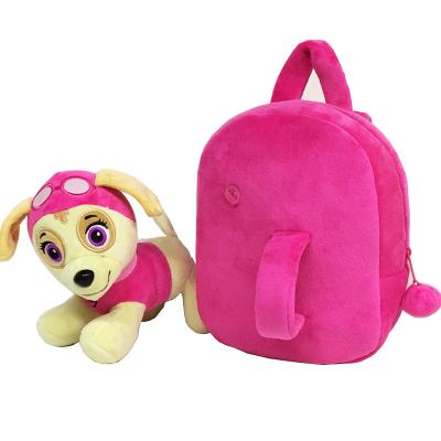 China Toys Dog PATROL Paw Cartoon Animal Plush Bag Baby School Bag for sale