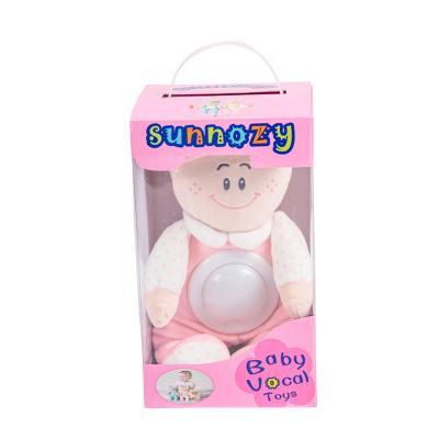 China High Quality Soft Cute Baby Sunnozy Wholesale Toy Comfort Toy Doll Glowing Music Toy for sale