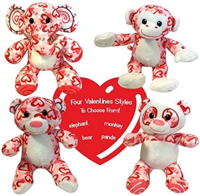 China Eco-Friendly Valentines Day Plush Heart Pals Plush Toy Soft Toy In White Red Pink For Kids Women Men for sale