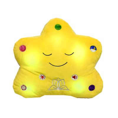 China Factory Plush Toy Soft Customized Star Shape Shape Animal Music Glowing Plush Stuffed Food Pillow Toys For Kids Gifts for sale