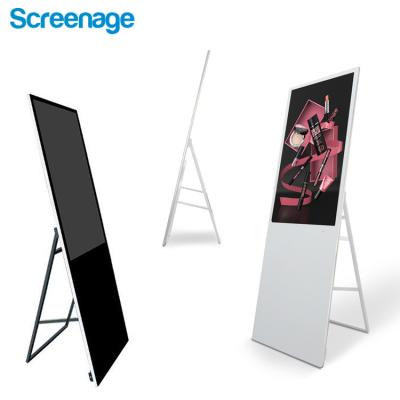 China Wholsalegrootte 43“ Lcd Vertoning de Draagbare Digitale Affiche van het Reclamescherm met Geleide Backlit Te koop