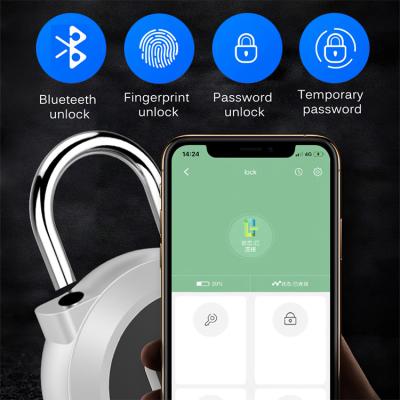 China Rechargeable Waterproof Smart Padlocks Keyless Mini Lock For Luggage Case Electric Anti-theft USB Hotel Office Apartments Fingerprint Home Lock for sale