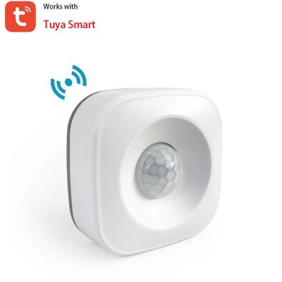 China Alarm Warning Tuya PIR Motion Sensor Wireless People Battery Operated WiFi PIR Motion Sensor Infrared Detector for sale