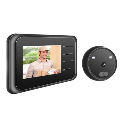 China Built-in Electronic Door Camera Bell IR Night Vision Vison Photo Camera LCD Screen LCD Display Camera Hole Recording Video Viewer for sale