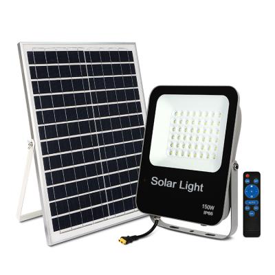 China 150W 100W 60W 30W Remote Control Solar Flood Lights for sale