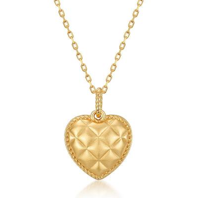 China Fashionable 925 Sterling Silver Heart Necklace 18k gold plated jewelry necklace 2022 for sale