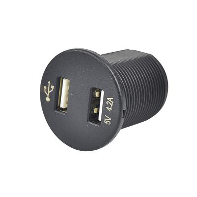 China Universal Black 2 Port Dual Usb Car Charger With 12v Plug 29.0m for sale