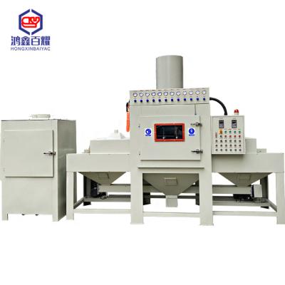 China Factory automatic sandblasting machine for stainless steel plate sand blas machine with dust collection system for sale