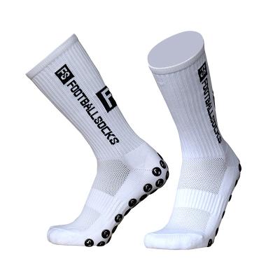 China Breathable Anti Slip Men Compression Football Sock Custom Unisex Grip Crew Football Sport Sock, Anti-Slip Socks for sale