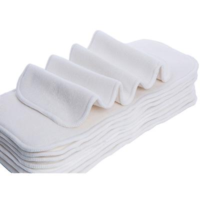 China Eco-freindly 4 Layers Laminated Cotton Bamboo Diaper Eco-friendly Washable Pad For Baby for sale