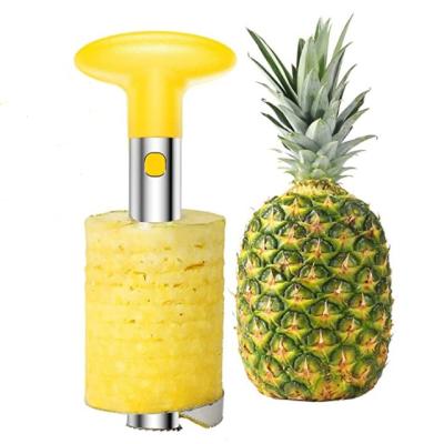 China Viable Factory Direct Kitchen Tool Stainless Steel Pineapple Hollow Puncher Slicer Cutter Stem Solvent Pineapple Peeler for sale