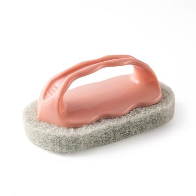 China Viable Kitchen Cleaning Sponge With Handle Bathroom Tub Sink Scrubber Cleaner for sale