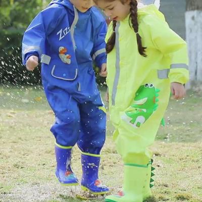 China Factory direct sales /Windproof/Eco-friendly/Durable/ Reflective breathable one-piece raincoat for kids for sale