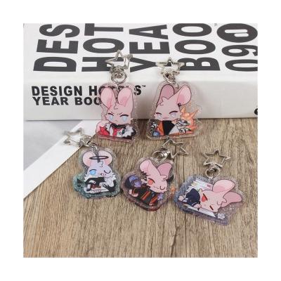 China Japan Promotional Top Quality Acrylic Charms Acrylic Plastic Key Chain Custom Anime Keychains for sale