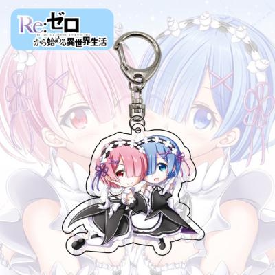 China Europe Cheap Promotion Japanese Anime Re:Life In A Different World Plastic Pendant Custom Acrylic Key Chain Zero for sale