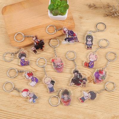 China Japan Hot Sales Wholesale Japanese Anime My Hero Academia PVC Key Chain Acrylic Key Chain for sale