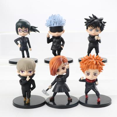 China 6PCS Japan Anime Figures Japanese Anime PVC Dolls Jujutsu Kaisen Figures for sale