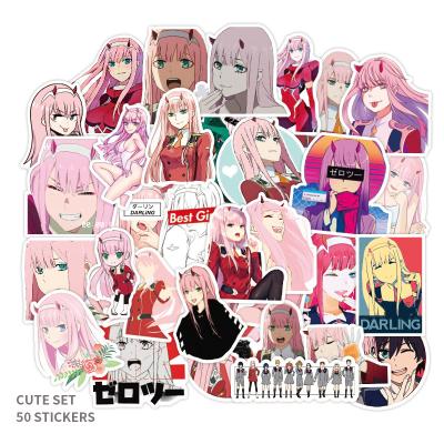 China 50PCS Japan Anime Japanese DAUGHTER in FRANXX Waterproof PVC Luggage Decoration Stickers for sale