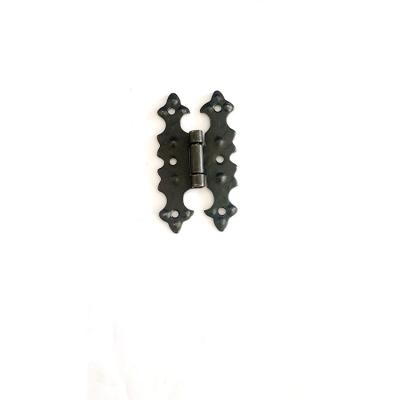 China Modern High Quality Black Steel Decorative Piece Hinge Furniture Hardware Small Butterfly Hinge for sale