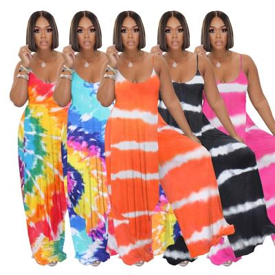 China 2021 New Arrival Summer Slim Breathable Tie Dye Wide Length 2 Piece Women Full Length Pants Sets for sale