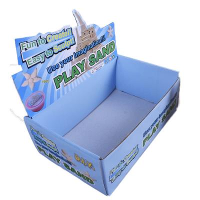 China Renewable Corrugated Cardboard Custom Counter Sample Making Materials Small Display Box for sale